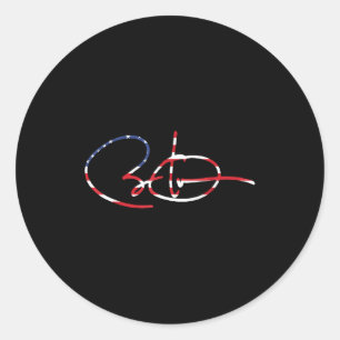 Us Flag Signature 44-48 Obama For President '2 Classic Round Sticker