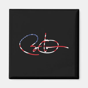 Us Flag Signature 44-48 Obama For President '2 Magnet
