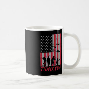 US Flag Soldiers Helicopter Thank You Memorial Day Coffee Mug