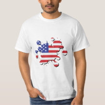 US flag splatter