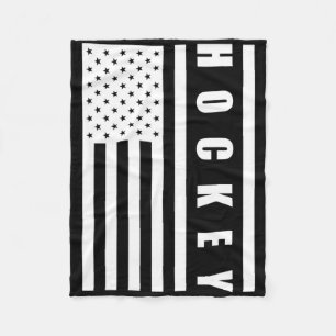 Us Flag Sport Goalie Hockey Player American Pride Fleece Blanket
