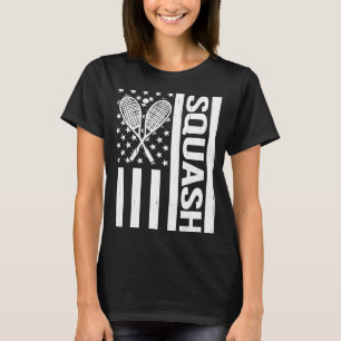 US Flag squash rackets for squash player for men T-Shirt