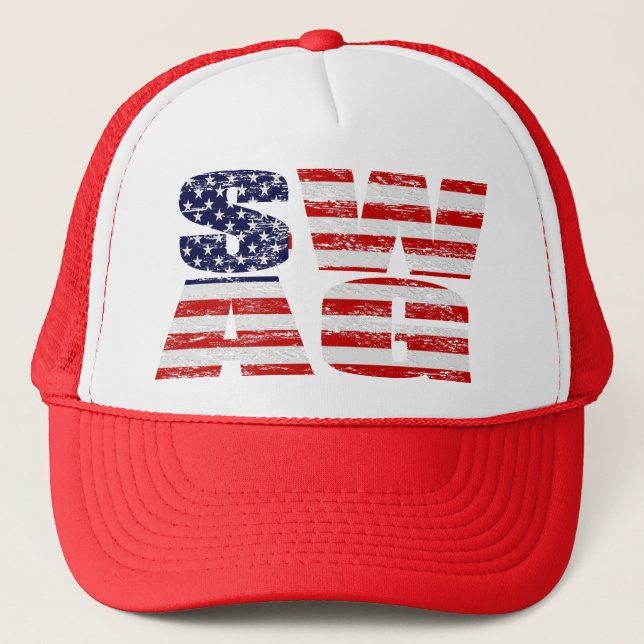 US Flag SWAG (distressed) Hat (Front)
