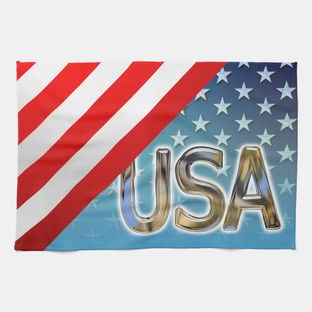US Flag Tea Towel (Horizontal)