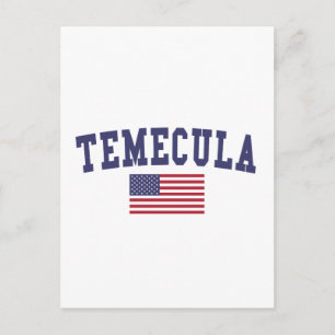 US Flag Temecula Postcard
