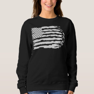 Us Flag Tools Repair Tools Mechanic Carpenter Amer Sweatshirt