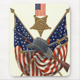US Flag Union Civil War Medal Eagle Mouse Pad