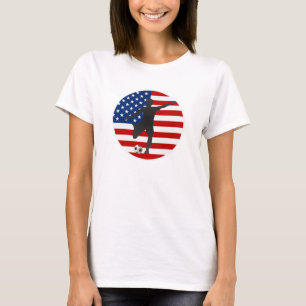 US Flag USA Women's Soccer T-shirt