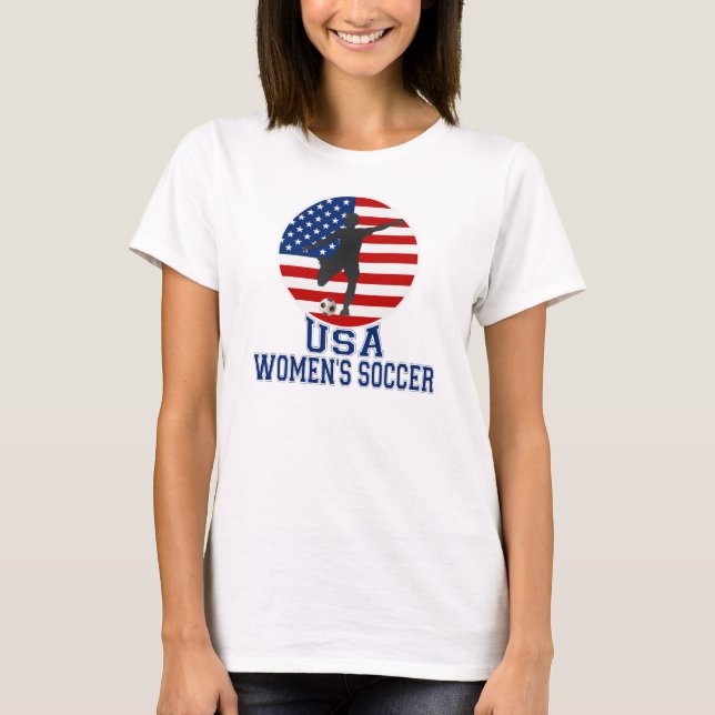 US Flag USA Women's Soccer T-shirt (Front)