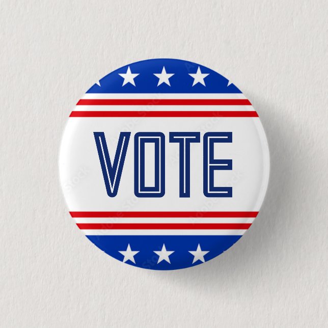 US Flag Vote Button (Front)