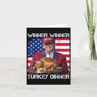 Us Flag Winner Winner Turkey Dinner Humour Trump T Card