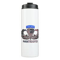 US Flag With Airborne Wings and Paratroopers