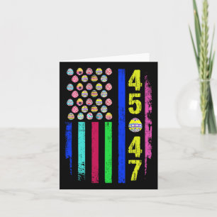Us Flag With Eggs Funny Trump 45 47 Easter Day 1 Card