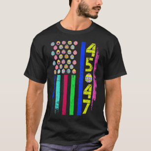Us Flag With Eggs Funny Trump 45 47 Easter Day 2 T-Shirt