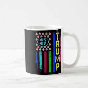 Us Flag With Eggs Funny Trump 45 47 Easter Day Coffee Mug