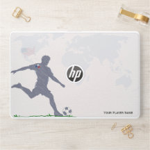 US football lover custom name laptop skin