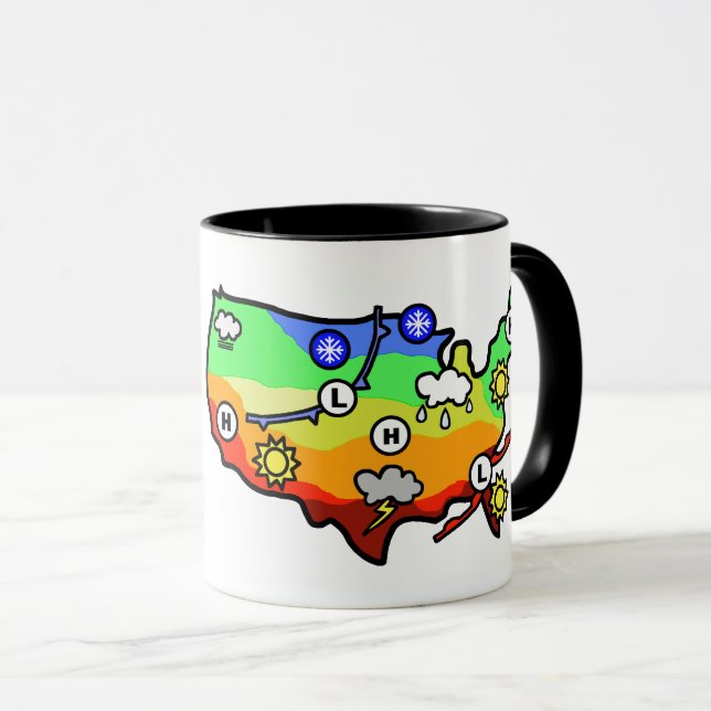US Forecast Map and Name Mug (Front Right)