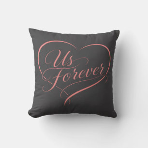 Us Forever Romantic Heart Pillow