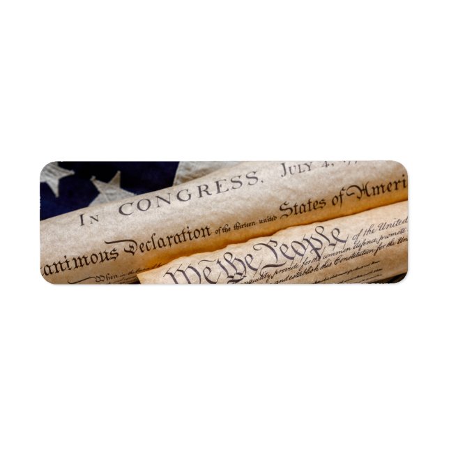 US Founding Documents Return Address Label (Front)
