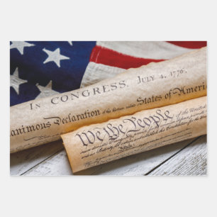 US Founding Documents Wrapping Paper Sheet