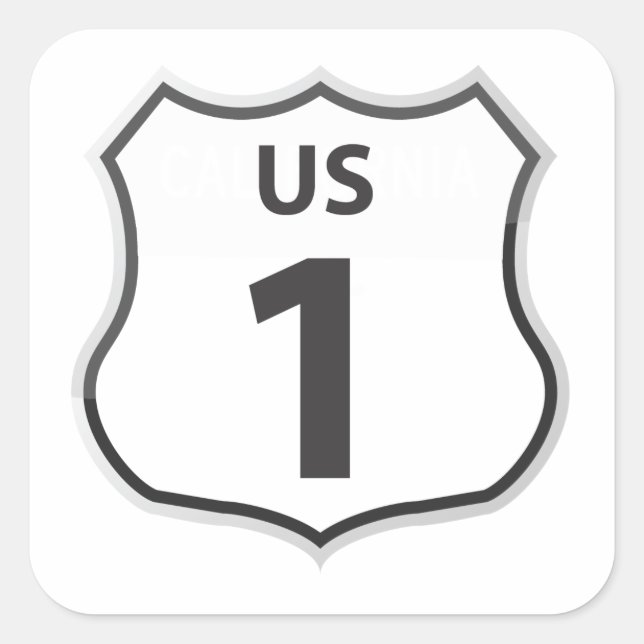 US Highway 1 Road Trip Travel Sticker (Front)
