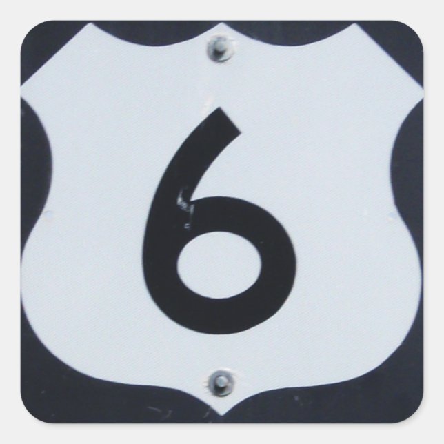 US Highway 6 Road Sign Sticker (Front)