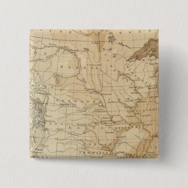 US Hypsometic Sketch 15 Cm Square Badge (Front)