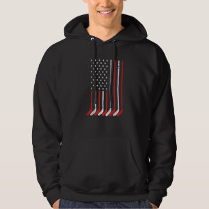 US Ice Hockey USA Practice Flag American Women Men Hoodie