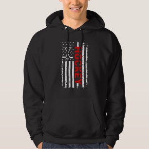 US Ice Hockey USA Practice Flag American Women Men Hoodie
