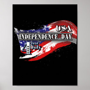 Us Independence Day 4th July American Flag For Wom Poster