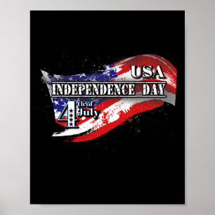Us Independence Day 4th July American Flag For Wom Poster