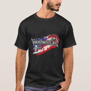Us Independence Day 4th July American Flag For Wom T-Shirt