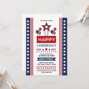Us labor day event invitation template