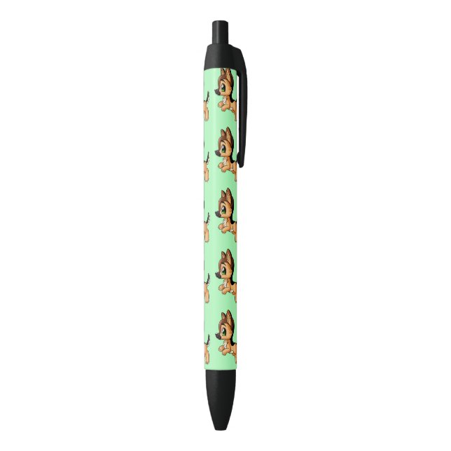 US Made Cute Hand Drawn German Shepherd Dog Pen (Bottom (Vertical))