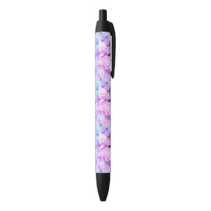 US Made Turquoise Pink Rose Ombre Floral Pen