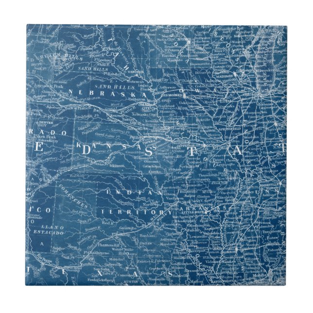 US Map Blueprint Tile (Front)