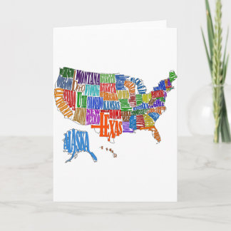 US Map Card