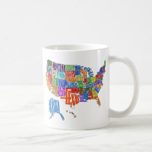 US Map Coffee Mug