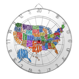 US MAP DARTBOARD