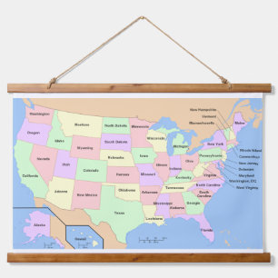 US Map Hanging Tapestry