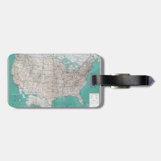US Map Luggage Tag