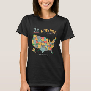 Us Map National Parks Preserve Protect Camping & H T-Shirt