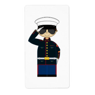 US Marine Corp NCO Saluting Sticker