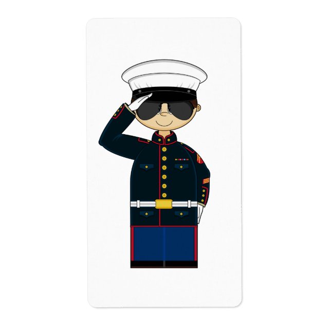 US Marine Corp NCO Saluting Sticker (Front)