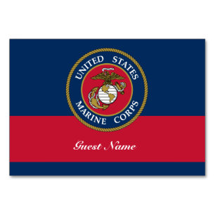 US Marine Corps - Blue Table Card