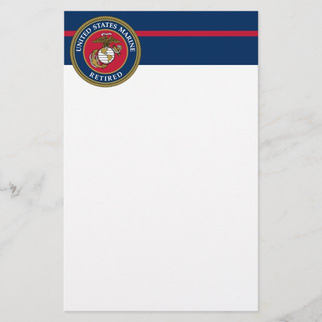 US Marine Corps - Retired Blue Stationery (Front)