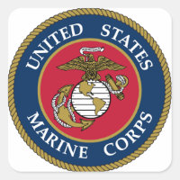 US Marine Corps Sticker Blue