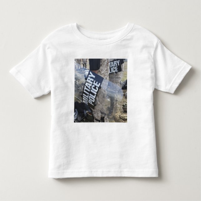US Marines and Sailors don riot gear Toddler T-Shirt (Front)