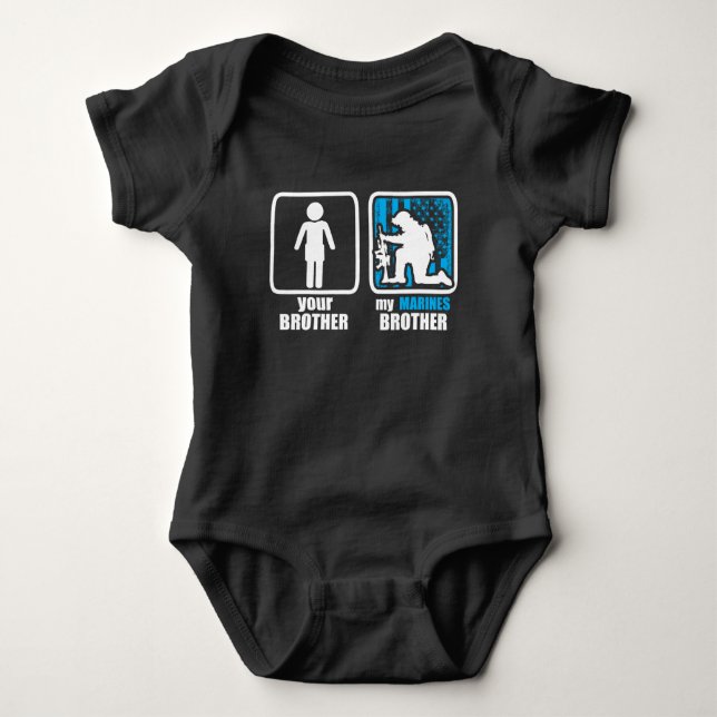 US Marines Brother Baby Bodysuit (Front)