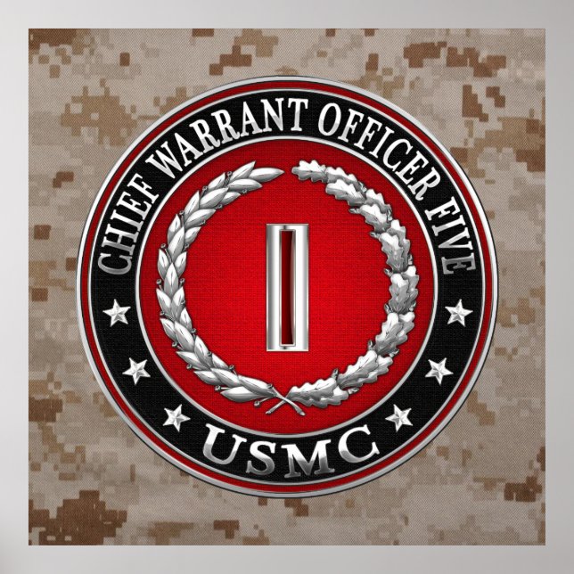 US Marines: Chief Warrant Five (USMC CWO-5) [3D] Poster (Front)